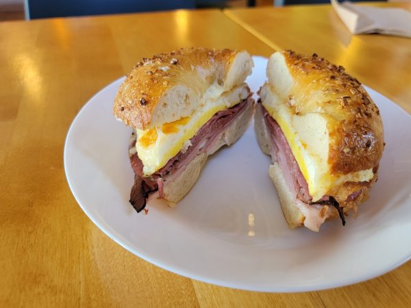 The Amighetti Special breakfast sandwich