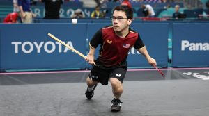 Ian Seidenfeld during the men's singles MS6 semifinal at the Paris 2024 Summer Paralympic Games, Sept. 5, 2024, in Paris. (Elsa/Getty Images)