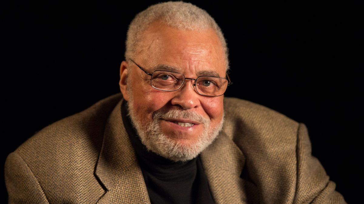 James Earl Jones talks about his movie "Field of Dreams," in New York on March 26, 2014. 
