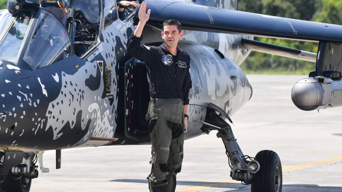 The crew of the Polaris Dawn mission: Jared Isaacman, Anna Menon, Scott Poteet and Sarah Gillis, arrive at Kennedy Space Center, FL Monday, August 19, 2024.They are scheduled to lift off Monday, Aug 26, on a privately funded mission. 