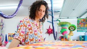 Jasmine Raskas in her art studio.