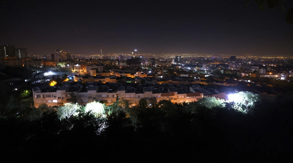 A general view of Tehran after several explosions were heard in Tehran,  Oct. 26, 2024. (Atta Kenare, AFP via Getty Images))