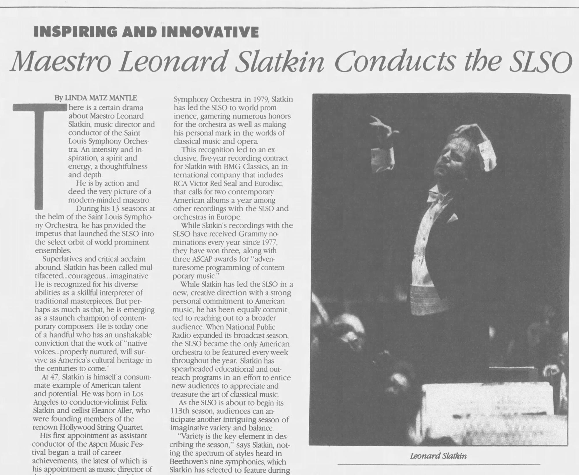 Happy Birthday Maestro! How the Jewish Light covered Leonard Slatkin's ...