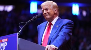 Republican presidential nominee former President Donald Trump holds a rally at Madison Square Garden in New York City on Oct. 27, 2024. Jabin Botsford/The Washington Post via Getty Images)