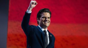 Rep. Matt Gaetz at the Republican National Convention, July 17, 2024, in Milwaukee. (Tom Williams/CQ-Roll Call, Inc via Getty Images)