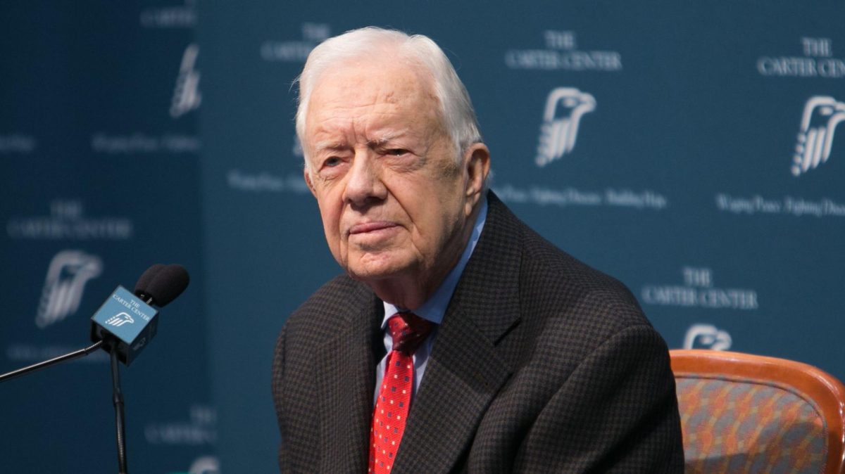 Former President Jimmy Carter discusses his cancer diagnosis during a news conference at the Carter Center  in Atlanta, Aug. 20, 2015. (Jessica McGowan/Getty Images)