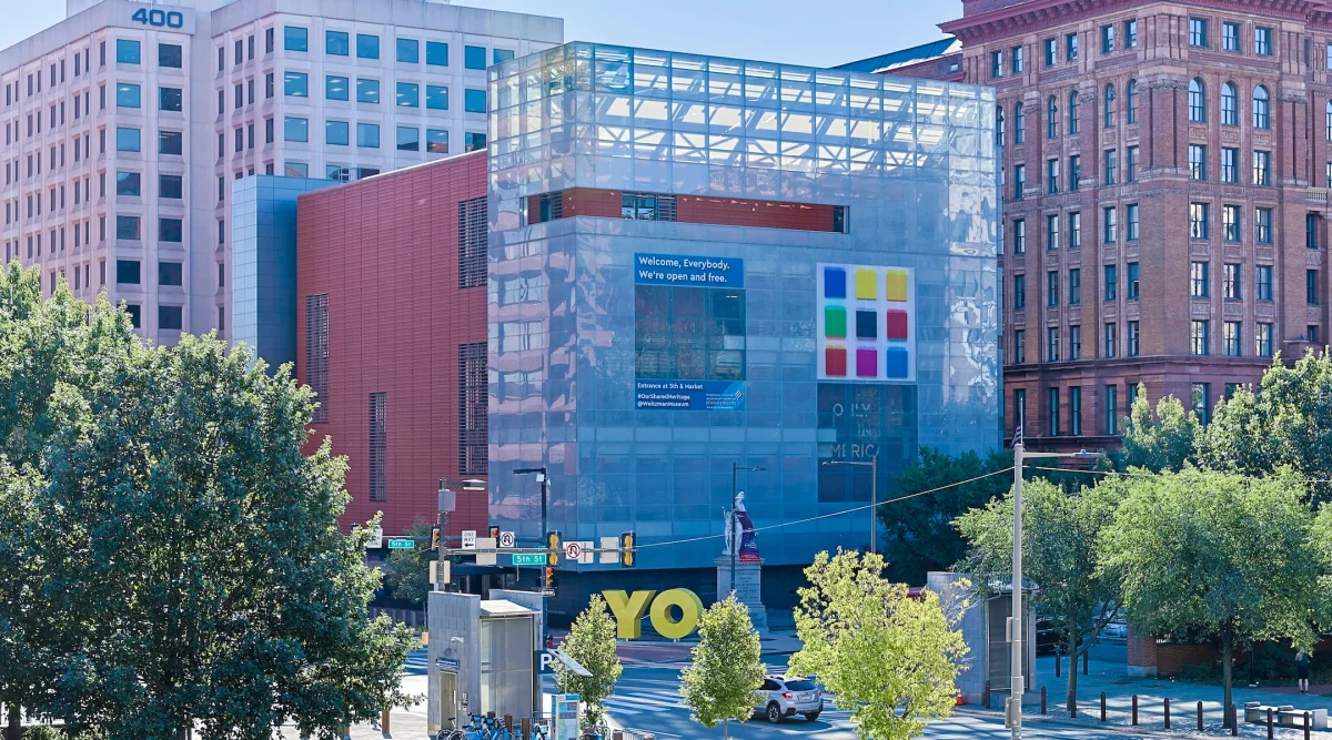 A view of the National Museum of American Jewish History in Philadelphia 