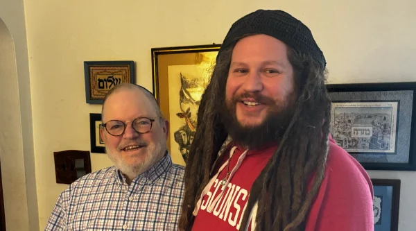 Peter and Zechariah Mehler, Jewish Milwaukee residents, freely admit to having torn down a pro-Palestinian mural depicting a Star of David turning into a swastika. (Courtesy)