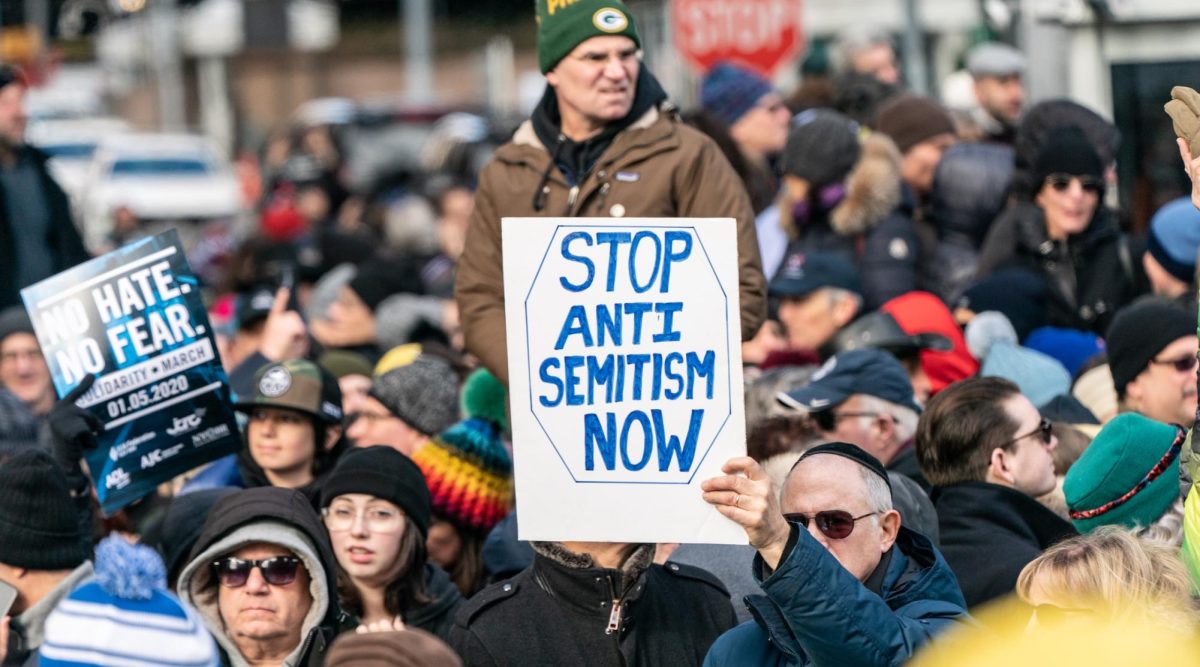 Protesters at a Jewish solidarity march in New York City on Jan. 5, 2020. 