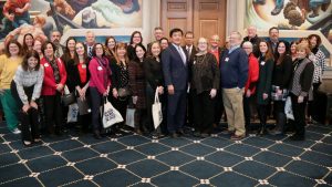 nearly 30 representatives from 15 Jewish organizations and synagogues across St. Louis gathered at the Missouri State Capitol in Jefferson City for Missouri Jewish Advocacy Day