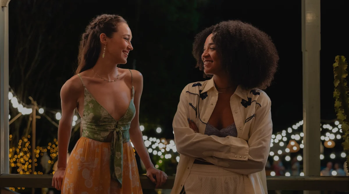 (L-R) Alycia Debnam-Carey as Milla, Aisha Dee as Chanelle in Netflix's "Apple Cider Vinegar." (Courtesy of Netflix)