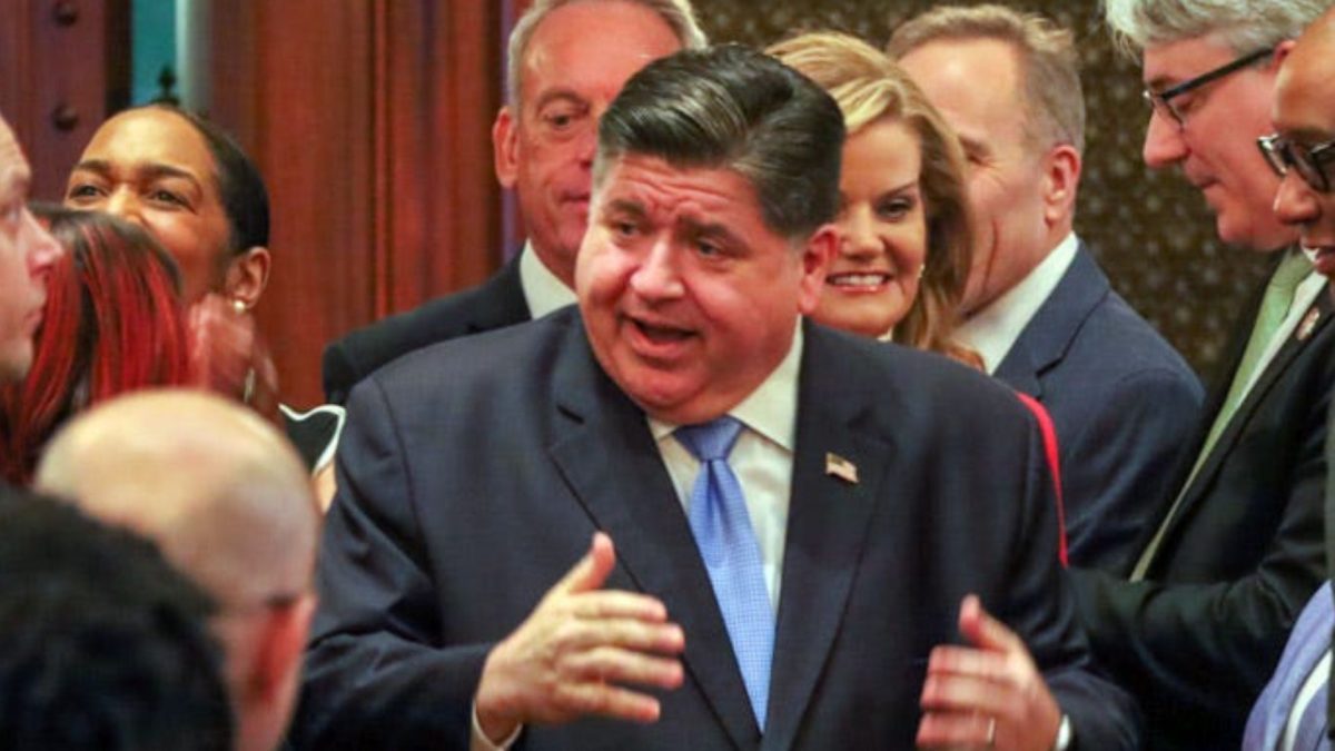 Illinois Gov. JB Pritzker speaks after giving his annual State of the State address on Wednesday, Feb. 19, 2025, in Springfield.
