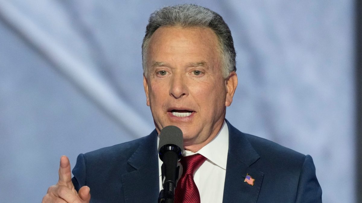 Steve Witkoff, businessman and developer, speaks during the final day of the Republican National Convention at the Fiserv Forum.