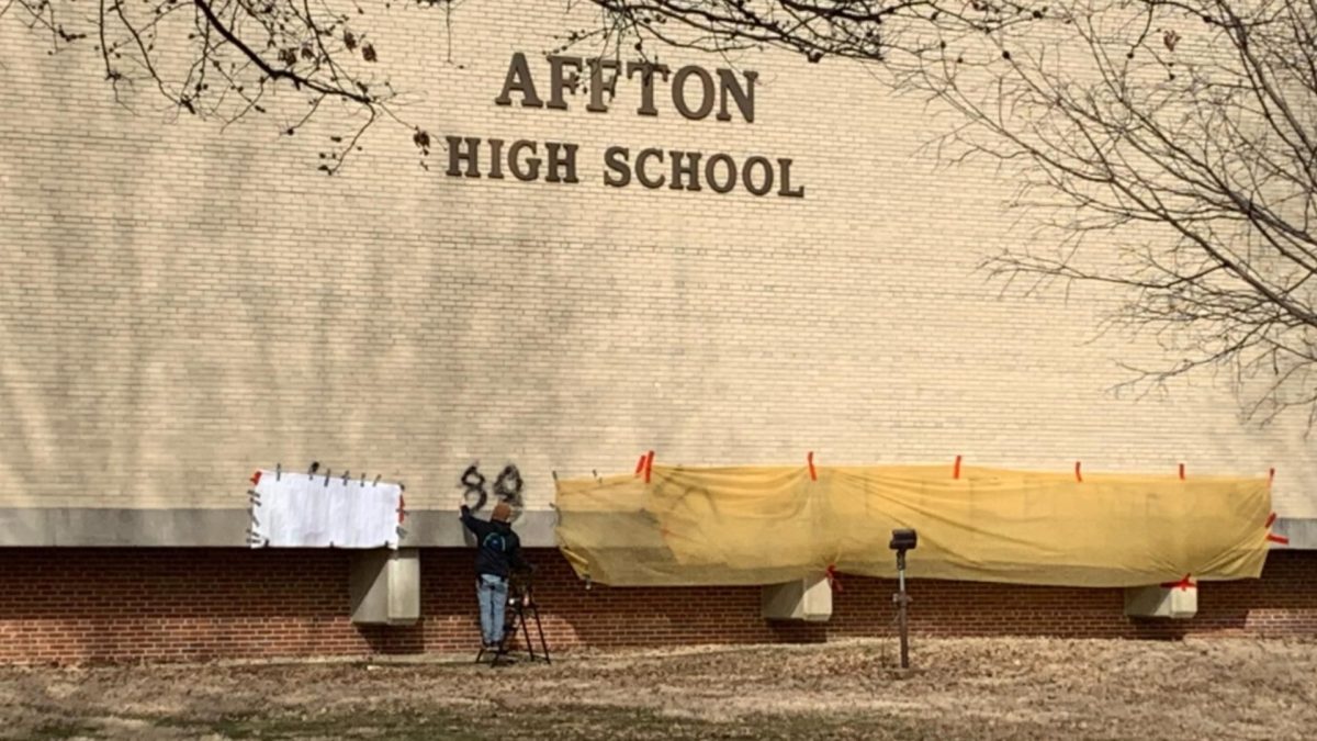 Outside Affton High School. 