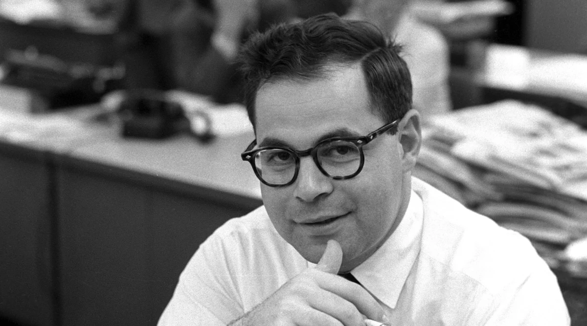 Max Frankel in 1959 working as the New York Times' Moscow correspondent. (Ben Martin/Getty Images)