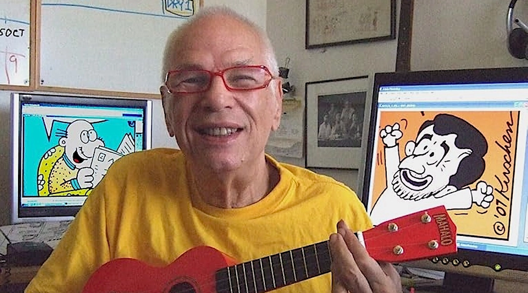 Yaacov Kirschen drew his "Dry Bones" comic strip, which at one point ran in 35 newspapers around the world, for over 50 years. (Image via Amazon.com)