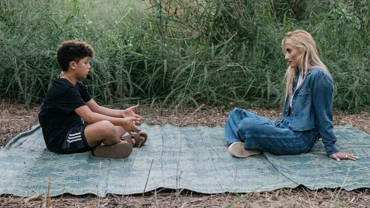 Amit Cohen and Montana Tucker in "The Children of October 7" (2025). Credit: Orit Pnini/Courtesy.