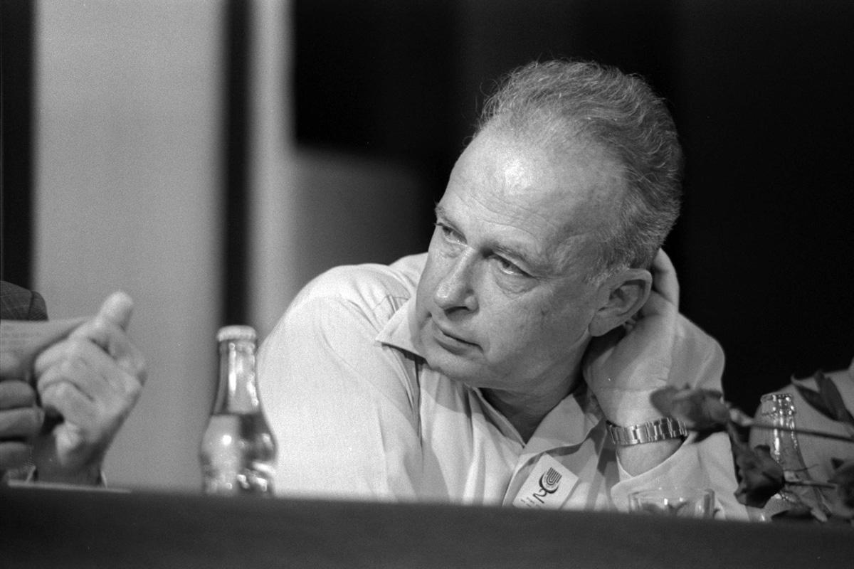 Yitzhak Rabin, shown in 1975, became prime minister June 3, 1974, less than five months after he was first elected to the Knesset. Photo: Ya’acov Sa’ar, Israeli Government Press Office, CC BY-SA 3.0

