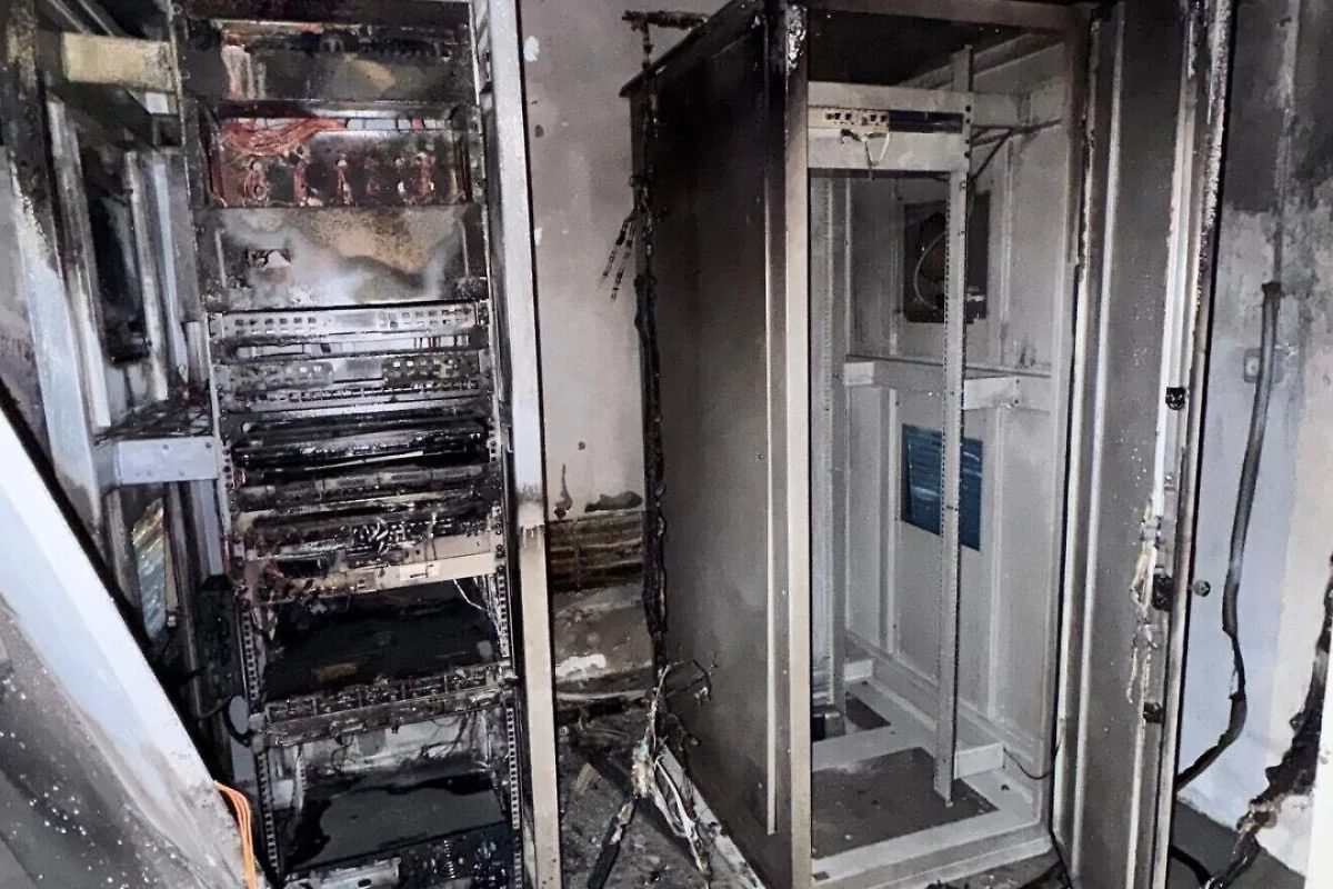 An Israel Defense Forces facility damaged by arson during a right-wing riot in the Binyamin region of Samaria, June 30, 2025. Credit: IDF.
