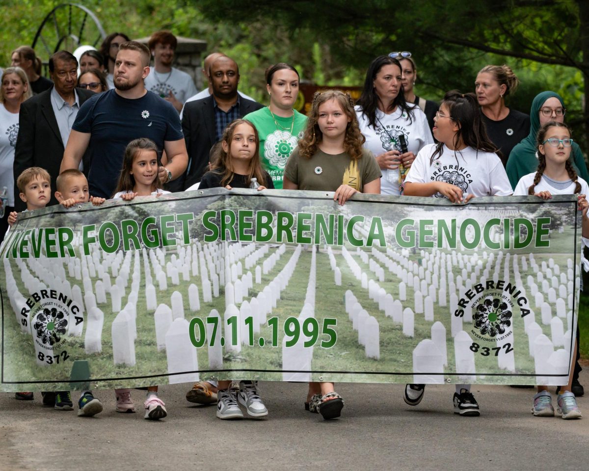 A Srebrenica Remembrance commemorative walk was held by Liberty Translations & Interpreters at Roscoe Conkling Park in Utica, NY on Thursday, July 11, 2024.