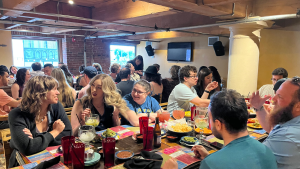 Not your parents’ Jewish dinner: just schmoozing, no sermons