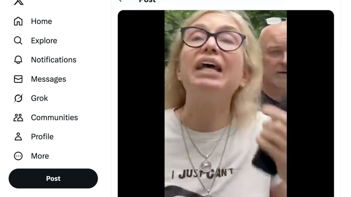 Twitter Screen Shot of antisemtic rant caught on camera.