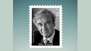 The United States Postal Service released a new series of stamps in honor of Elie Wiesel. (USPS)