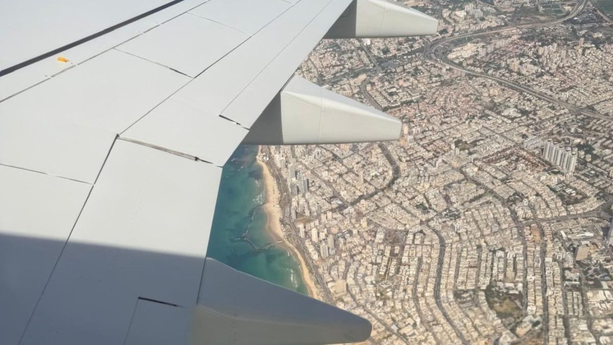 Over Israel, as St. Louisan Rich Wolkowitz begins is trek back to St. Louis. 