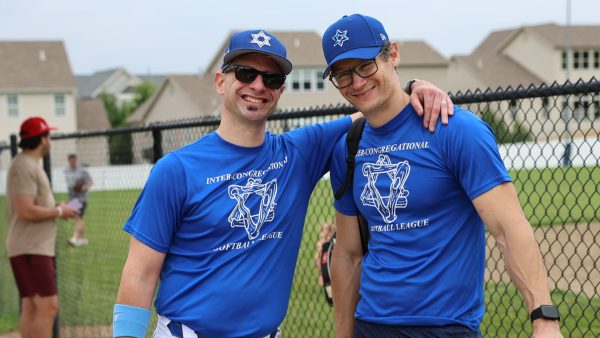 Members of the CRC City Slickers at a recent Inter-Congregational Softball League game.