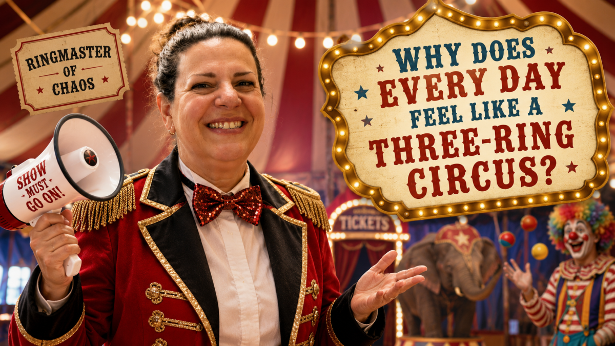 Why does every day feel like a three-ring circus?
