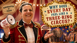 Why does every day feel like a three-ring circus?