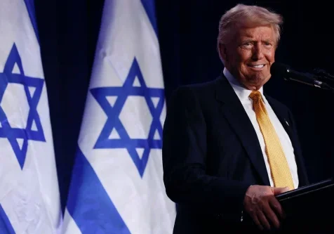 Republican presidential nominee, former U.S. President Donald Trump speaks before prominent Jewish donors at an event titled "Fighting Anti-Semitism in America" at the Hyatt Regency Capitol Hill, Washington D.C., Sept. 19, 2024. (Chip Somodevilla/Getty Images)